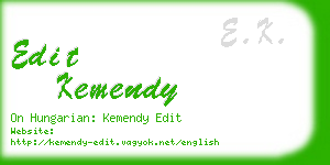 edit kemendy business card